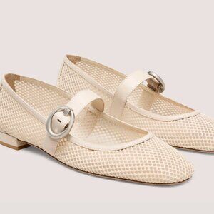 STUART WEITZMAN ARABELLA MARY JANE IN COLOR LINEN SIZE 36